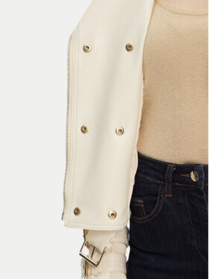 Guess Kurtka z imitacji skóry W4YL33 K8S30 Écru Regular Fit