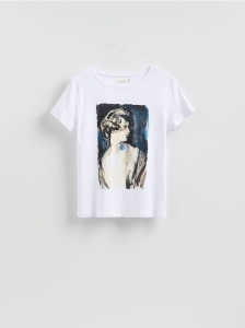 T-shirt z nadrukiem - biały