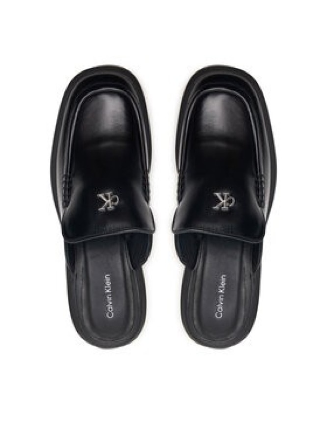 Calvin Klein Klapki Block Heel Mule Lth Hdw HW0HW03175 Czarny
