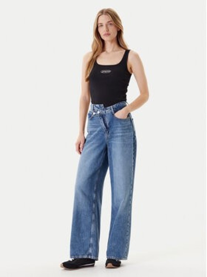 Guess Jeans Top W5YP35 KA0H1 Czarny Regular Fit