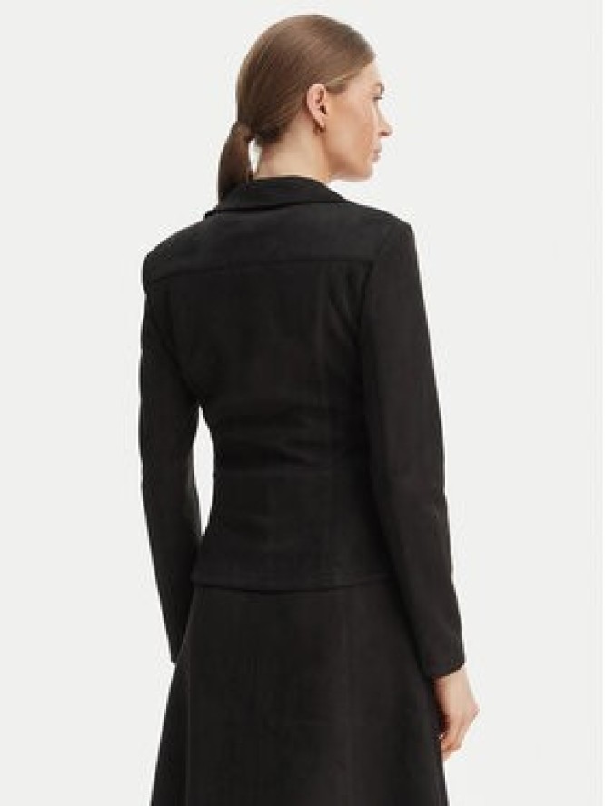 Rinascimento Kurtka z imitacji skóry CFC0127914003 Czarny Slim Fit