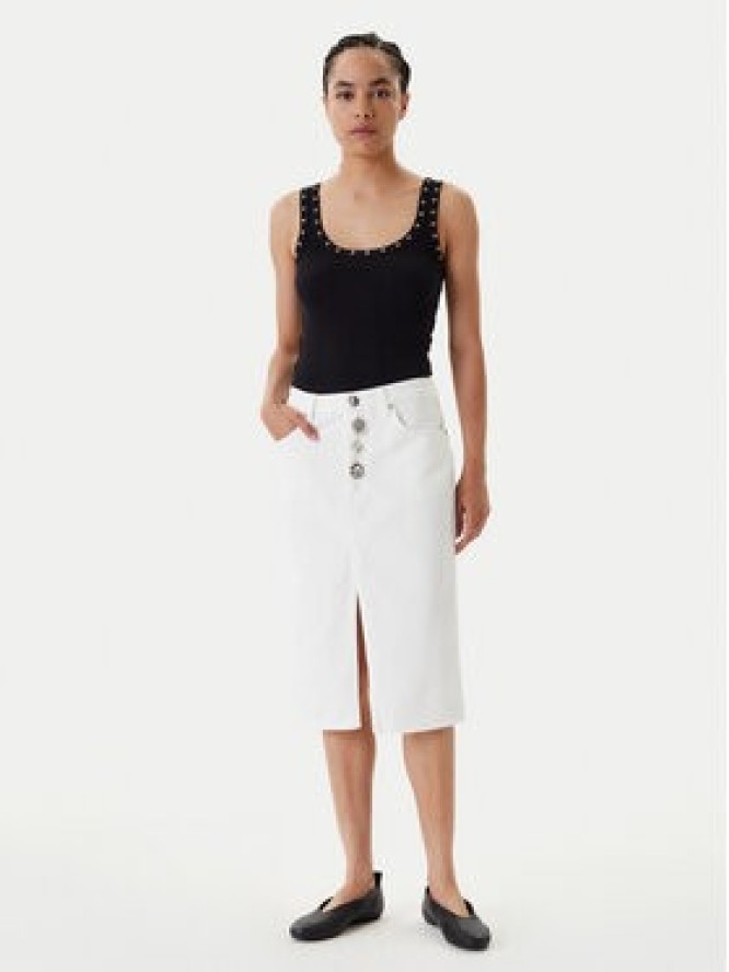 ViCOLO Spódnica jeansowa DD5101 Biały Regular Fit