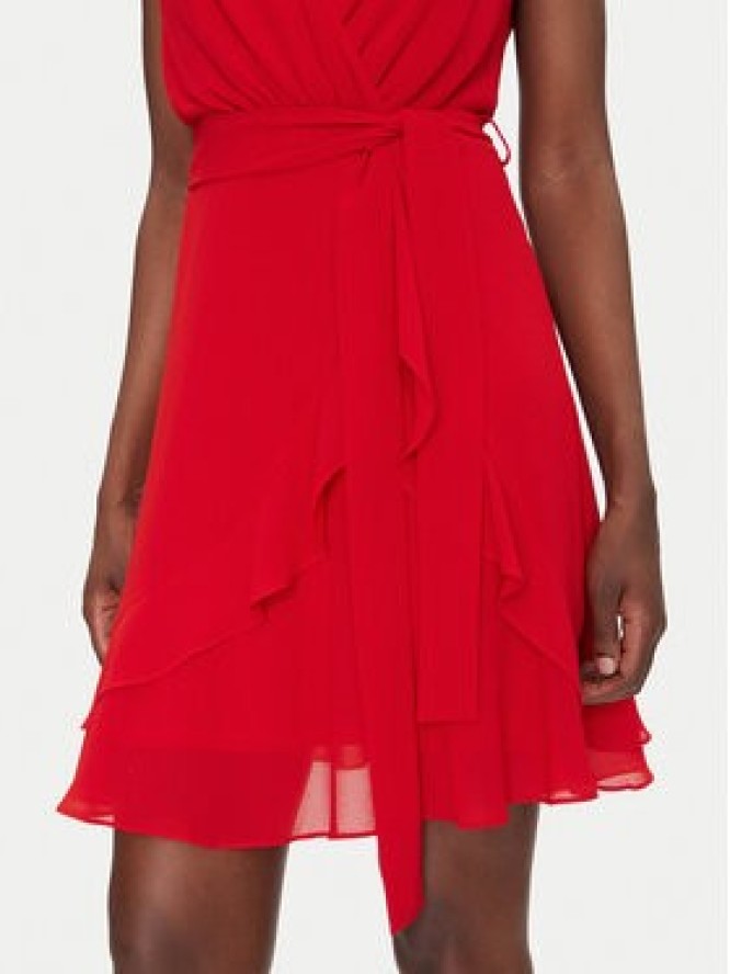 Morgan Sukienka koktajlowa 241-ROSVAL M Czerwony Regular Fit