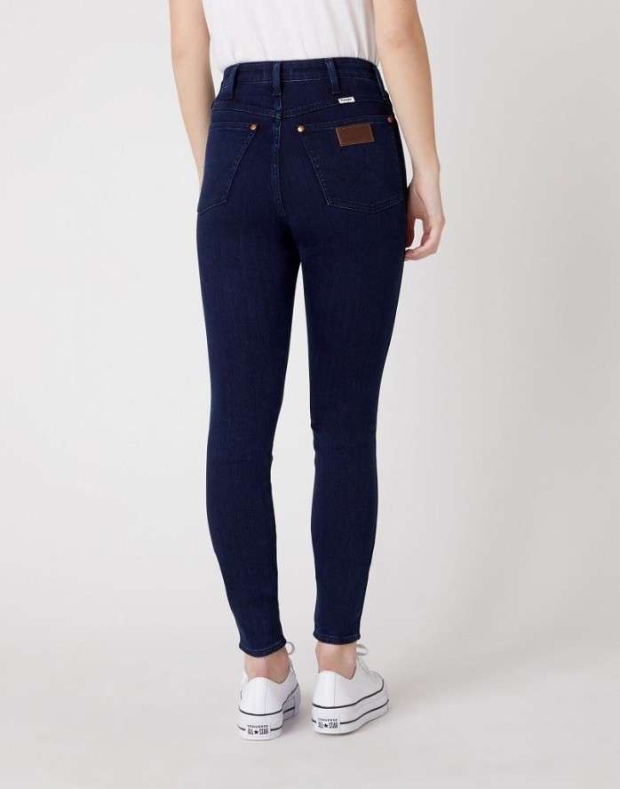 SPODNIE DAMSKIE WRANGLER WRIGGLER INK BLUE W2H0JC22H 112128603