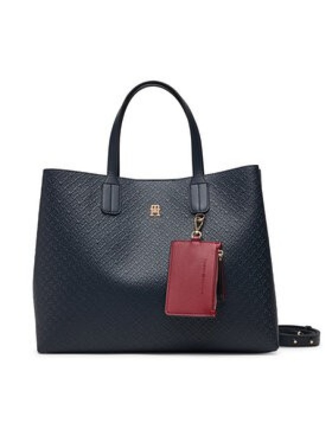 Tommy Hilfiger Torebka Th Icon Satchel Mono AW0AW18923 Granatowy