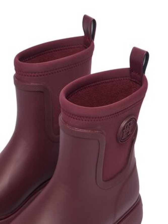 Tommy Hilfiger Kalosze Th Stamp Warm Ankle Rain Boot FW0FW09544 Bordowy