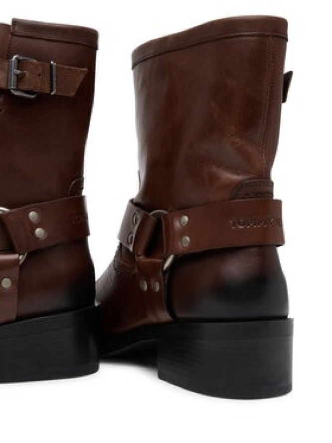 Tommy Jeans Botki Tjw Biker EN0EN02811 Brązowy