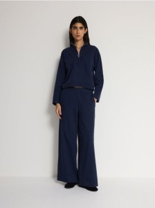 Spodnie culotte - granatowy