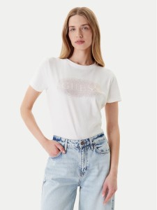 Guess T-Shirt V5YI08 J1314 Biały Regular Fit