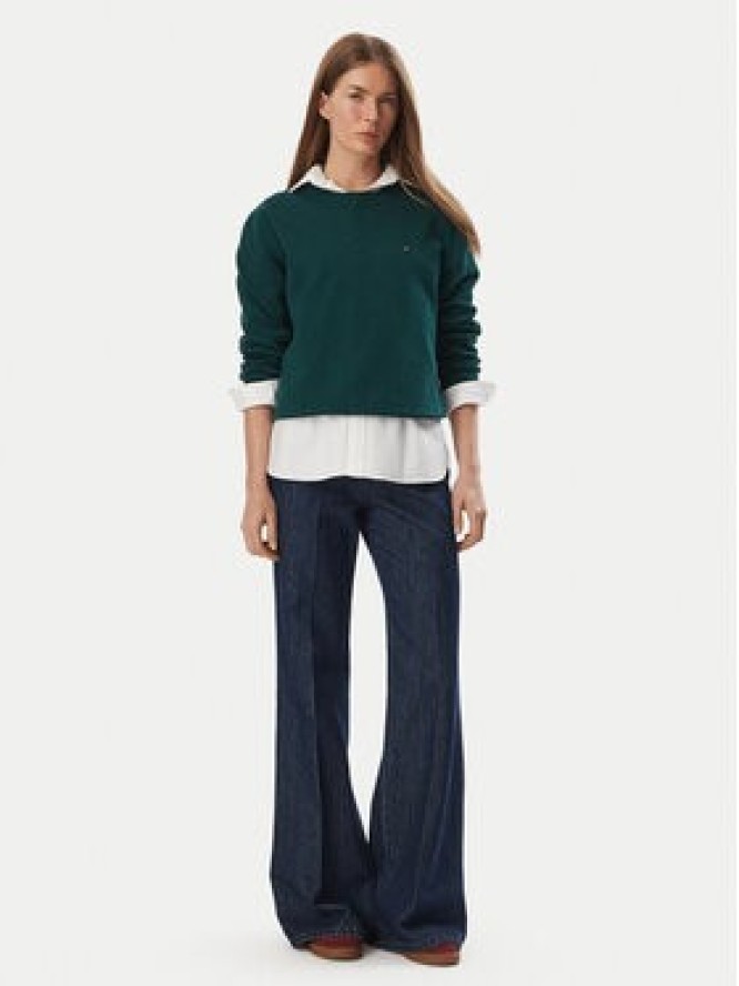 Tommy Jeans Sweter Essential DW0DW23360 Zielony ciemny Regular Fit
