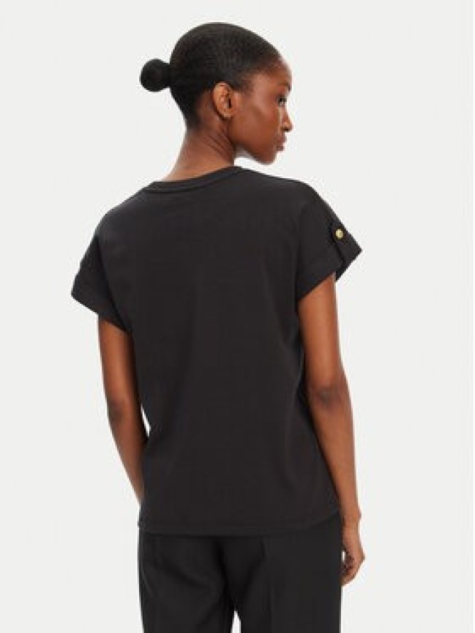 Tommy Hilfiger T-Shirt Gold Button WW0WW45628 Czarny Regular Fit