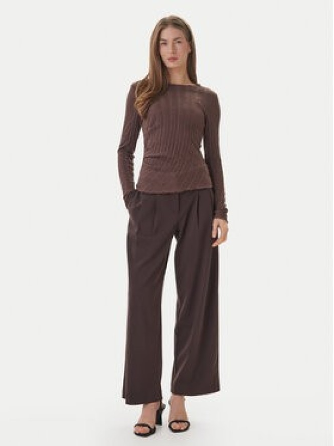 ONLY Bluzka Ella 15368469 Brązowy Slim Fit