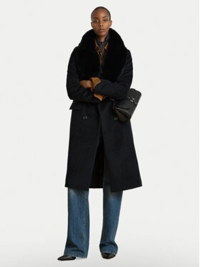 LAUREN RALPH LAUREN Płaszcz wełniany 297P23450002 Brązowy jasny Oversize