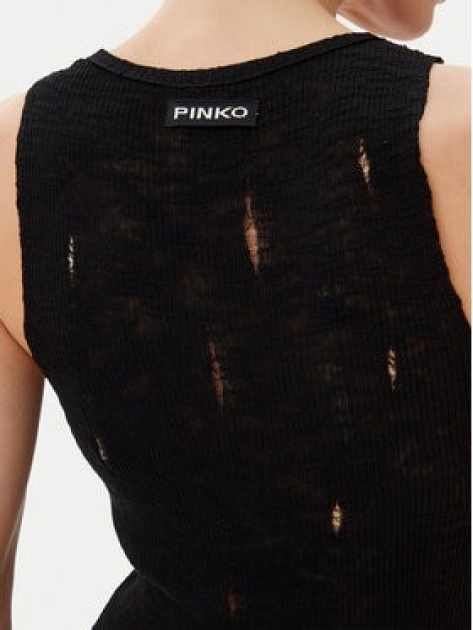 PINKO Sukienka dzianinowa 105141 A2LP Czarny Slim Fit