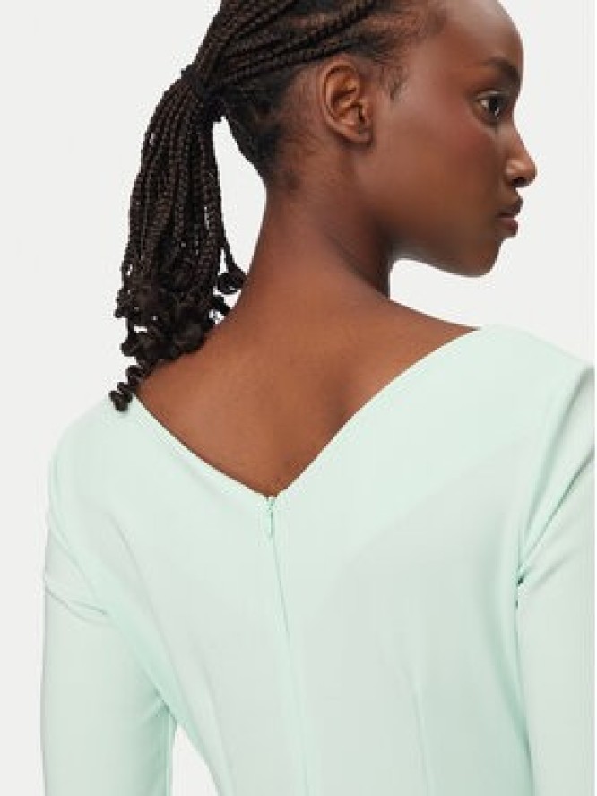 Rinascimento Sukienka koktajlowa CFC0127699003 Zielony Slim Fit