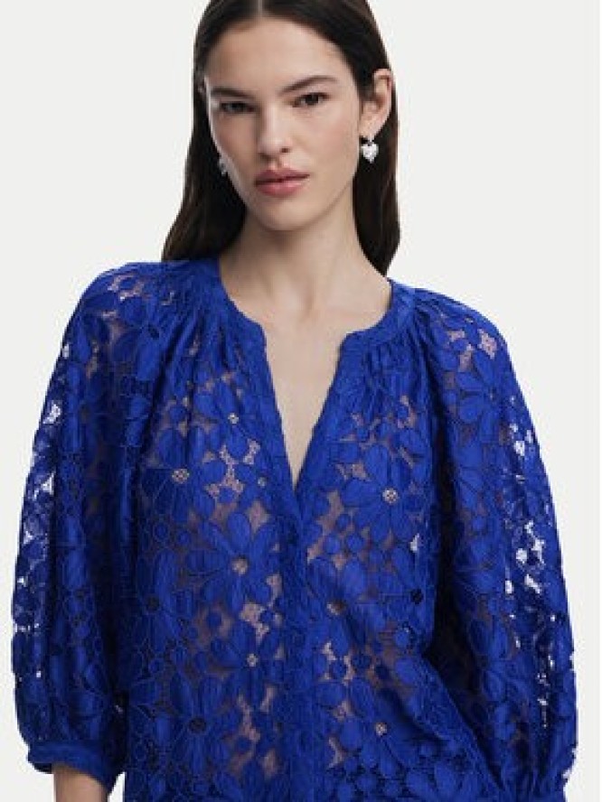 Desigual Bluzka 25SWBW24 Niebieski Regular Fit