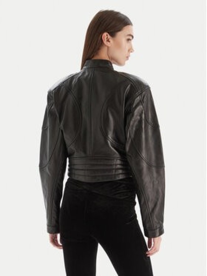 Versace Jeans Couture Kurtka skórzana 79HAVP03 CP021 Czarny Regular Fit