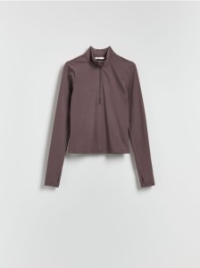 Bluza ze stójką - brązowy