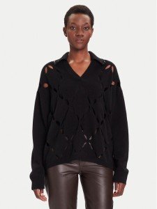 Liu Jo Sweter MF5038 MS009 Czarny Regular Fit