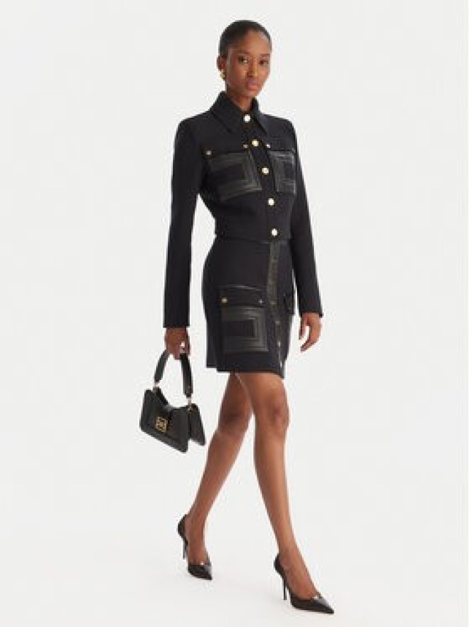 Elisabetta Franchi Marynarka GI-159-57E2-V750 Czarny Regular Fit