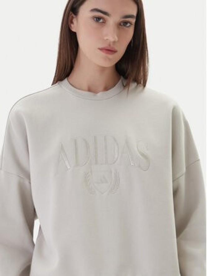 adidas Bluza Cozy Holiday Graphic KA9950 Beżowy Loose Fit