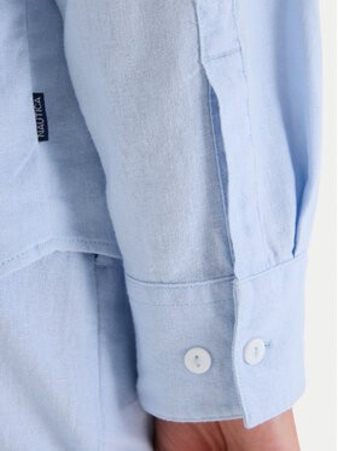 Nautica Koszula W126-NALST-1019-23X Błękitny Regular Fit
