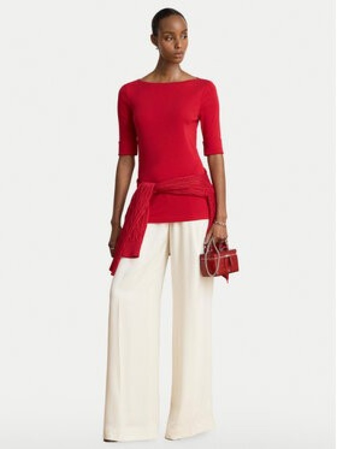 LAUREN RALPH LAUREN Bluzka 200654963197 Czerwony Slim Fit