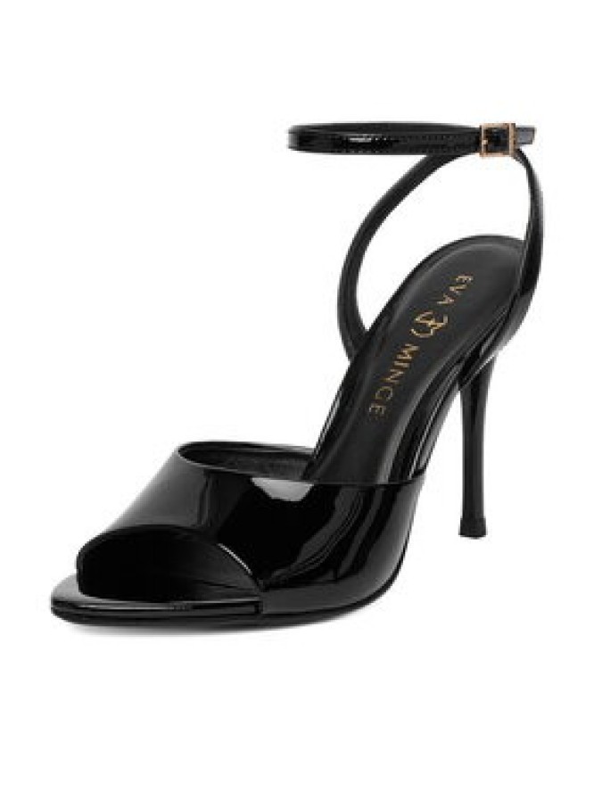 Eva Minge Sandały EO-FLORA-LT1605-6 Czarny