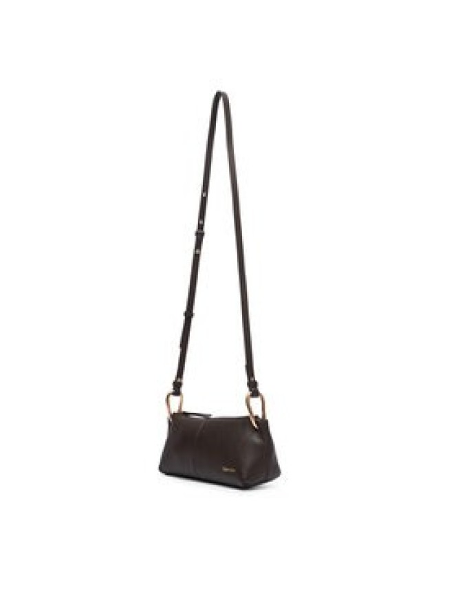 Calvin Klein Torebka Slouchy Leather Small Conv Bag LV04F3659G Brązowy