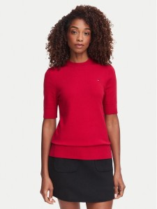 Tommy Hilfiger T-Shirt WW0WW49705 Czerwony Slim Fit