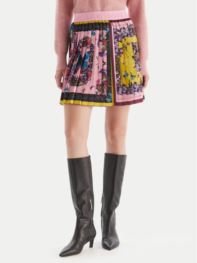 Versace Jeans Couture Spódnica plisowana 79HAE8P0 NS726 Kolorowy Regular Fit