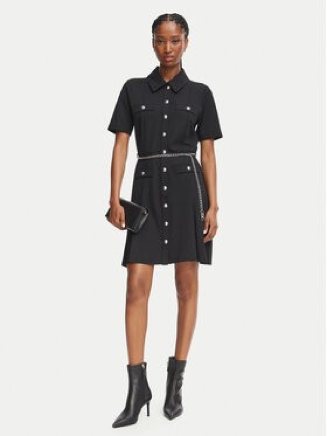 MICHAEL Michael Kors Sukienka koszulowa MR683BX667 Czarny Regular Fit