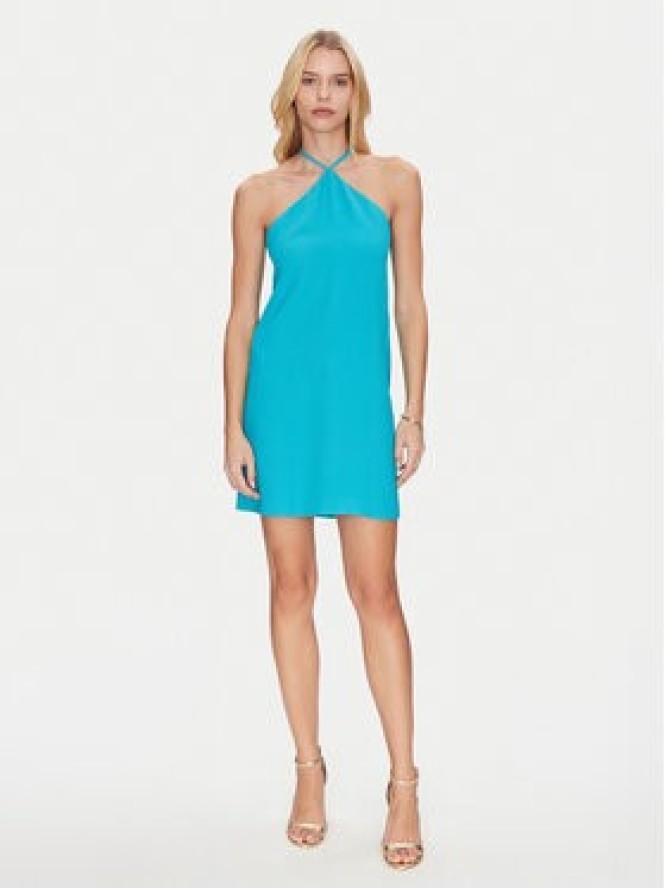 Simona Corsellini Sukienka koktajlowa P25CPAB03501 Niebieski Slim Fit
