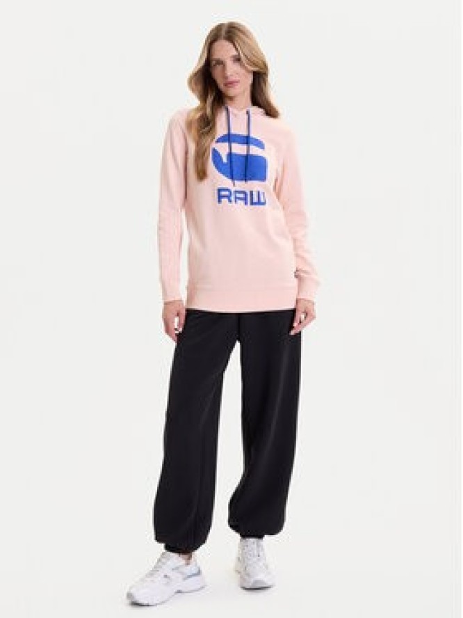 G-Star Raw Bluza Boyfriend Diamond Line Graphic Hooded D16236-A613-B243 Różowy Loose Fit