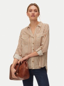 Vero Moda Koszula Bumpy 10275283 Beżowy Regular Fit