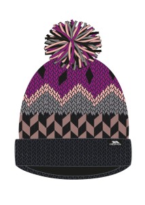 2058 Uniseksowy wzorzysty beanie z grubego dziania z pomponem