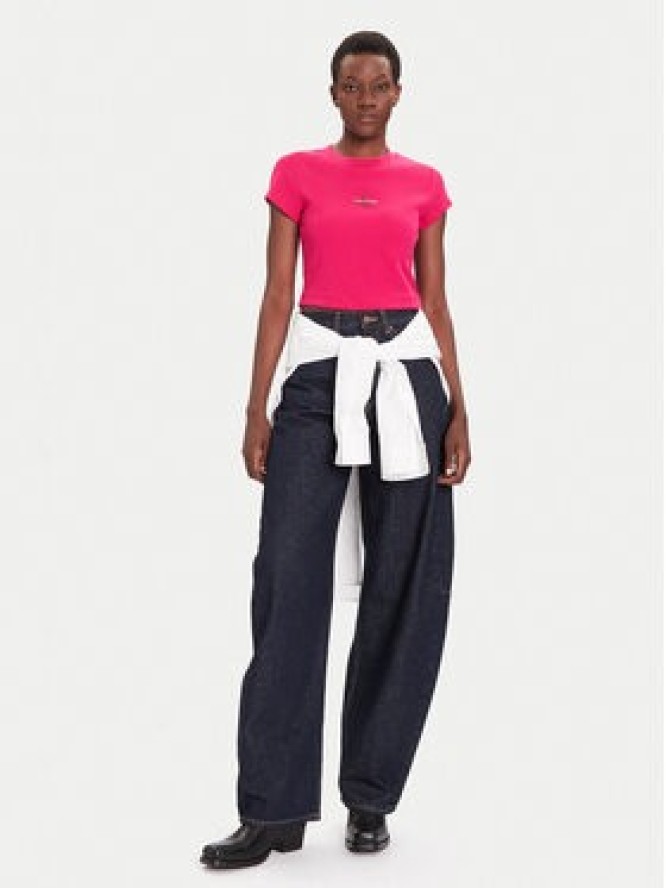 Calvin Klein Jeans T-Shirt LV047AB802 Różowy Regular Fit