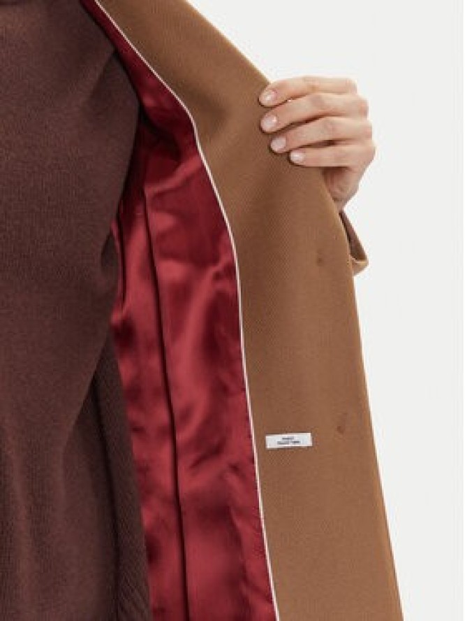 Tommy Hilfiger Płaszcz wełniany WW0WW46547 Beżowy Regular Fit