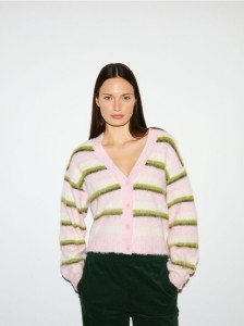 Kardigan w paski - wielobarwny