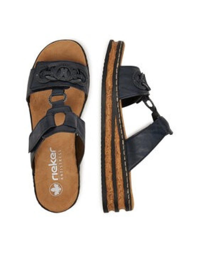 Rieker Klapki CEO-62936-14 Granatowy