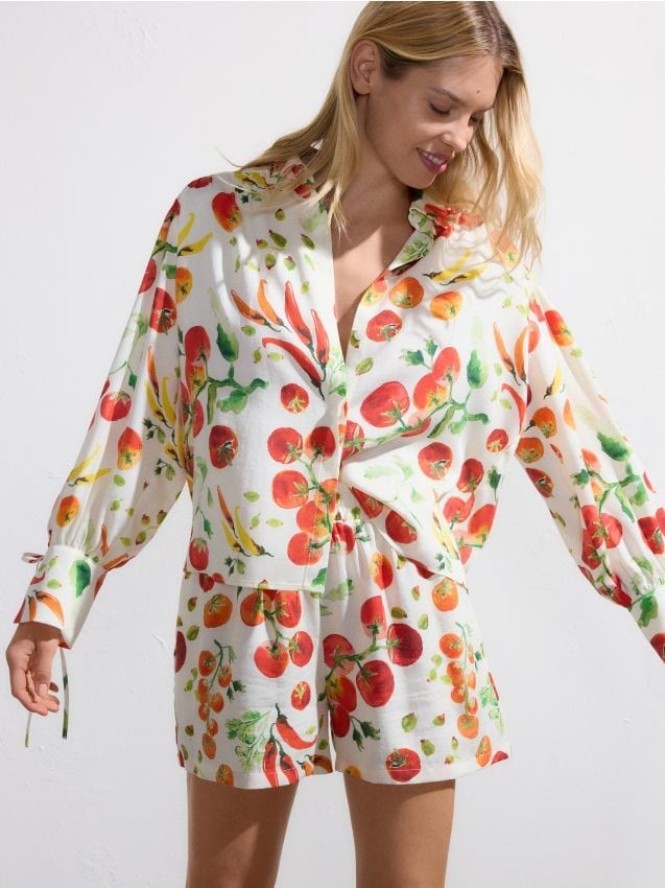 Koszula z lyocellu - wielobarwny