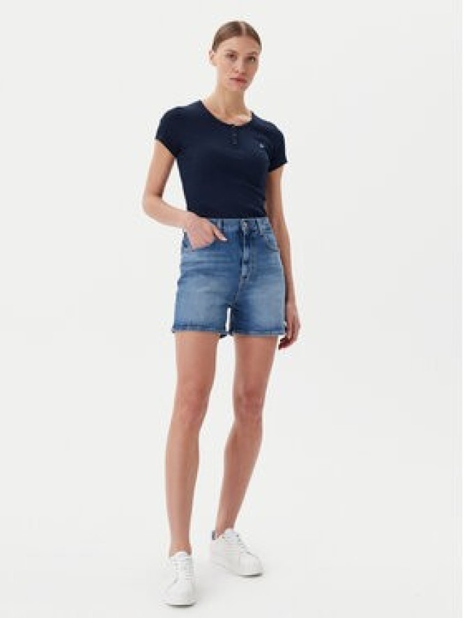 Tommy Jeans T-Shirt DW0DW19502 Granatowy Slim Fit