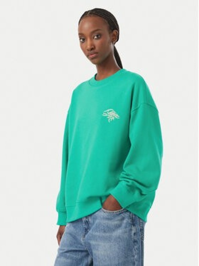 Quiksilver Bluza Standard Crew EQWFT03188 Turkusowy Regular Fit