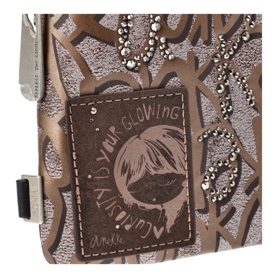 Brązowa Damska Torebka Na Telefon/Dokumenty Anekke