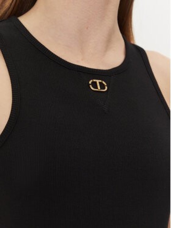 TWINSET Top 251TP2550 Czarny Slim Fit