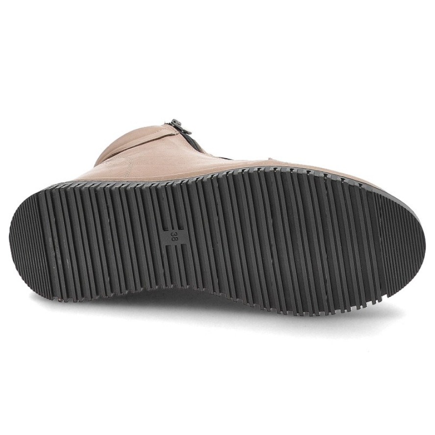 Beżowe Botki Artiker Ocieplane Obuwie Damskie