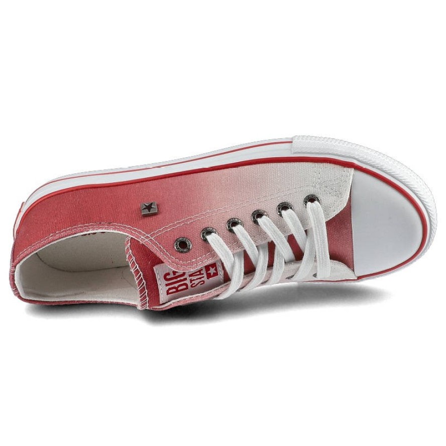 Czerwone Trampki Big Star Damskie Wygodne Obuwie