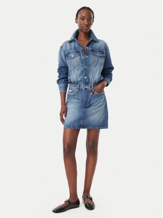 Calvin Klein Jeans Sukienka jeansowa LV047H779G Niebieski Regular Fit