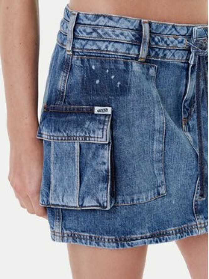 Guess Spódnica jeansowa W5YD0L D5R01 Niebieski Regular Fit