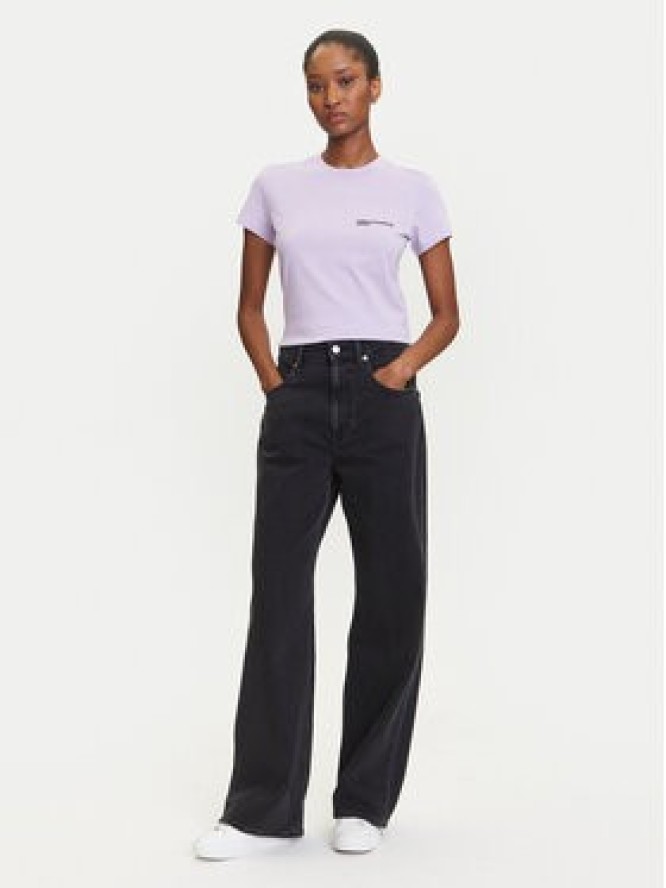 Karl Lagerfeld Jeans T-Shirt A1W17004 Fioletowy Slim Fit